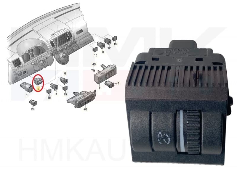 SOODUS!!! Näidikute valgustuse regulaator OEM VW T5