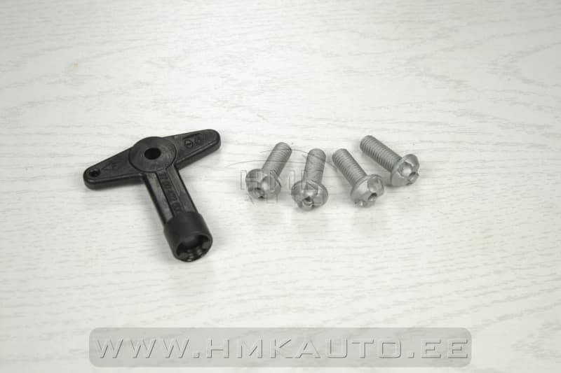 Poltide komplekt koos võtmega velje ilukapslile Renault Clio/Modus/Megane/Laguna/Scenic/VelSatis