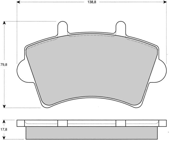 Piduriklotside komplekt eesmine Renault Master/Opel Movano