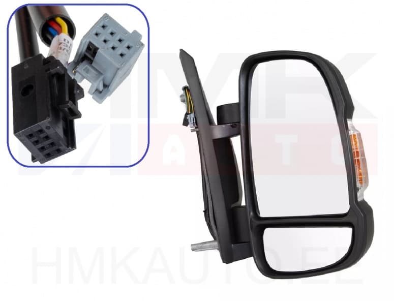 Küljepeegel parem elektriline Jumper/Boxer/Ducato 06-  (lühike jalg, W16W, klapitav)