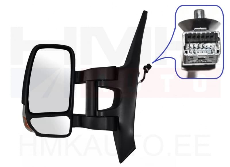 Küljepeegel vasak elektriline Renault Master 2010- (pikk jalg,soojendus,7 klemmi)