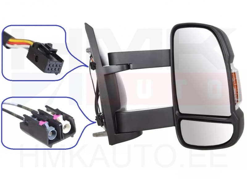 Küljepeegel parem elektriline Jumper/Boxer/Ducato 2014- (pikk jalg, antenniga, W16W)