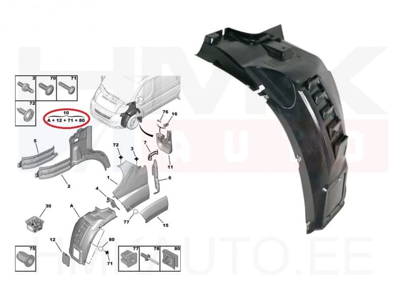 Esilogari esiosa parem Jumper/Boxer/Ducato 2006-  (udutuledega)