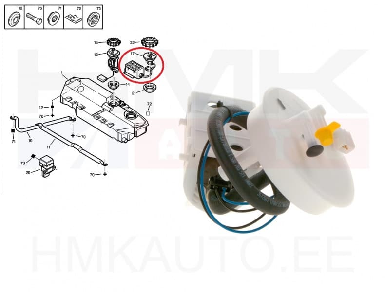 Kütusepump Citroen/Peugeot 3bar
