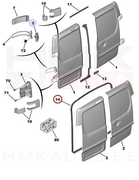Tagauste ava tihend OEM Jumpy/Expert/Scudo 2007-