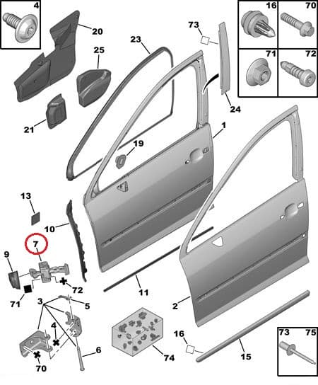 SOODUS!!! Uksepiiraja esiuksele OEM Peugeot 407