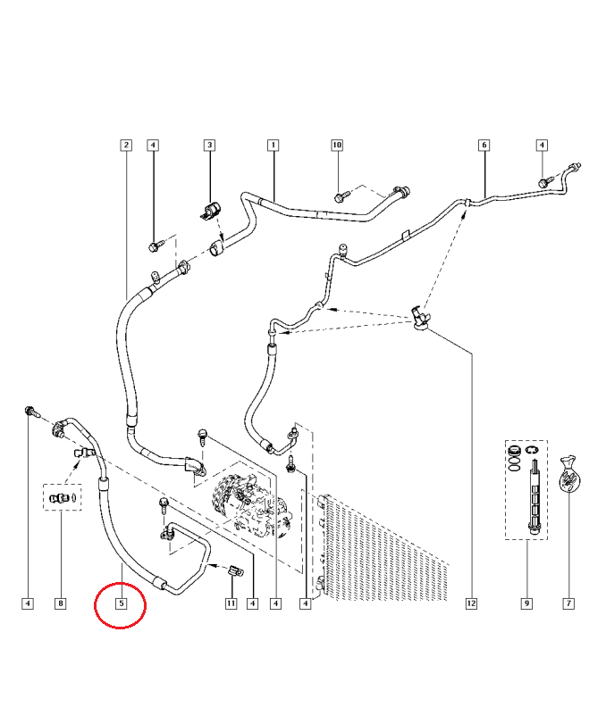 Konditsioneeri toru, kõrgsurve OEM Renault Master 2010-14  FWD