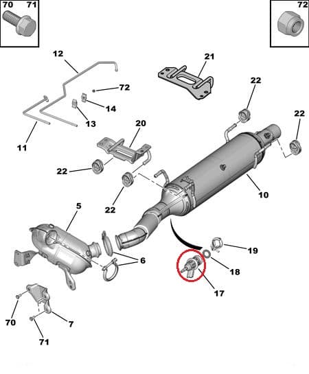 AdBlue pihusti OEM Citroen/Peugeot 2,0HDI/2,2HDI