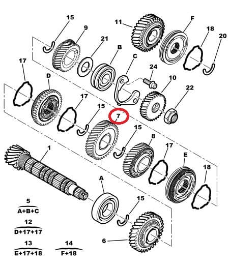 2-käigu hammasratas 41H (21X41) OEM Jumper/Boxer/Ducato MLGU  <08/2021