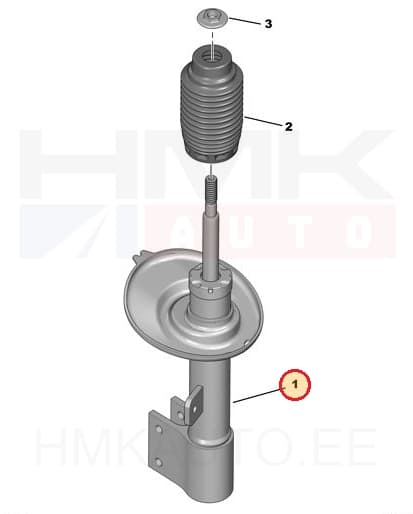 Amortisaator eesmine vasak OEM Peugeot 5008