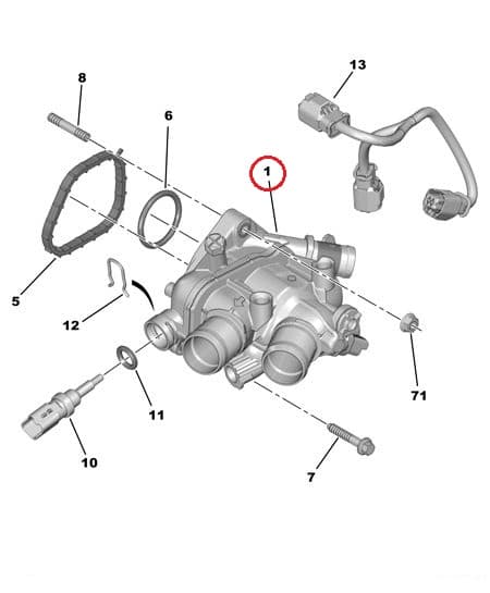 Termostaat korpusega OEM PSA EP6C