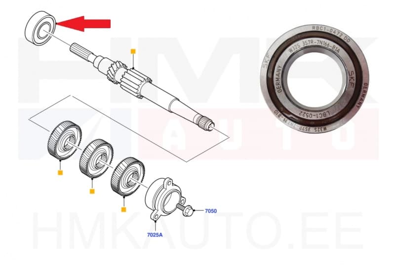 Käigukasti laager 28x50x14,5 Ford