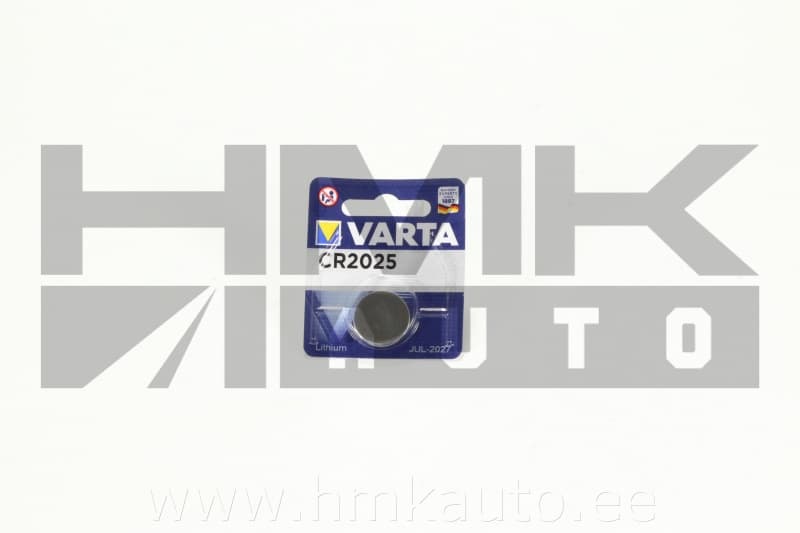 Patarei VARTA CR2025 3V lithium 20,0x2,5mm
