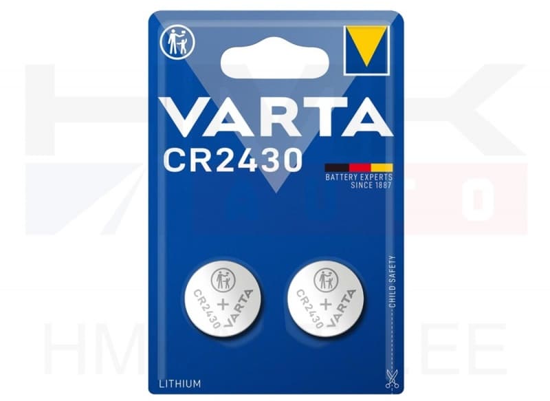 Patarei VARTA CR2430 3V lithium 24,5x3,0mm