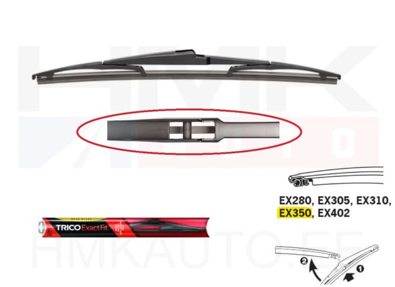 SOODUS!!! Klaasipühkija tagumine 350mm Nissan/Renault/Toyota