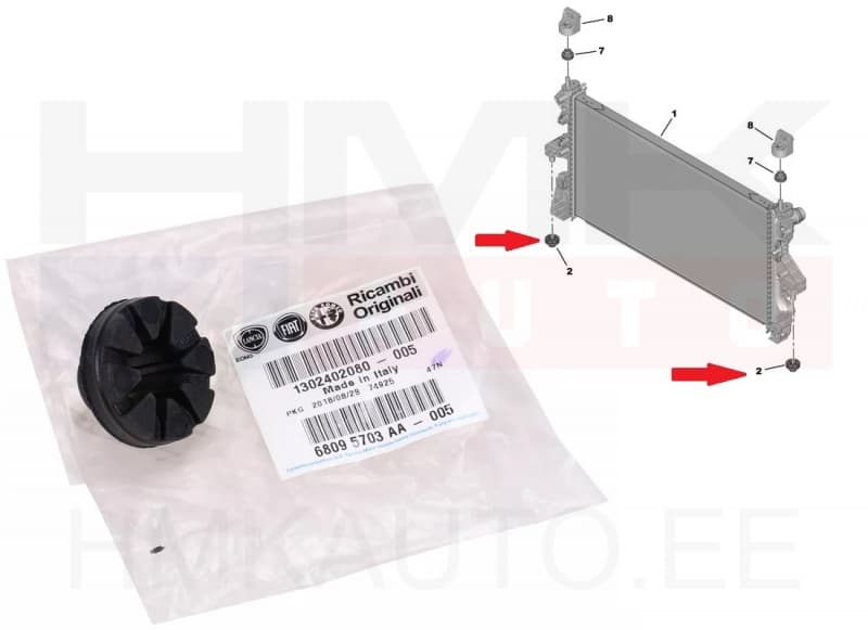 Jahutusradiaatori fikseerimis puks OEM Jumper/Boxer/Ducato