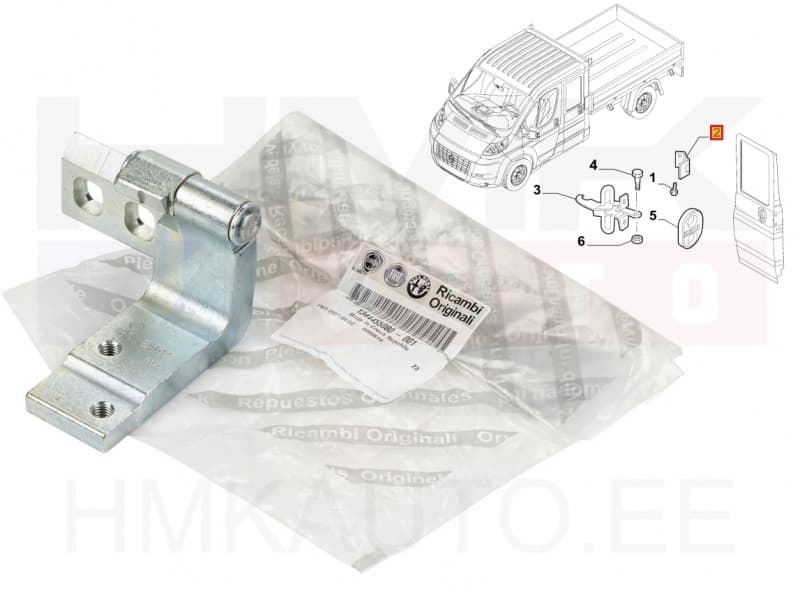 Tagaukse hing vasak OEM Jumper/Boxer/Ducato 2006- (topeltkabiin)