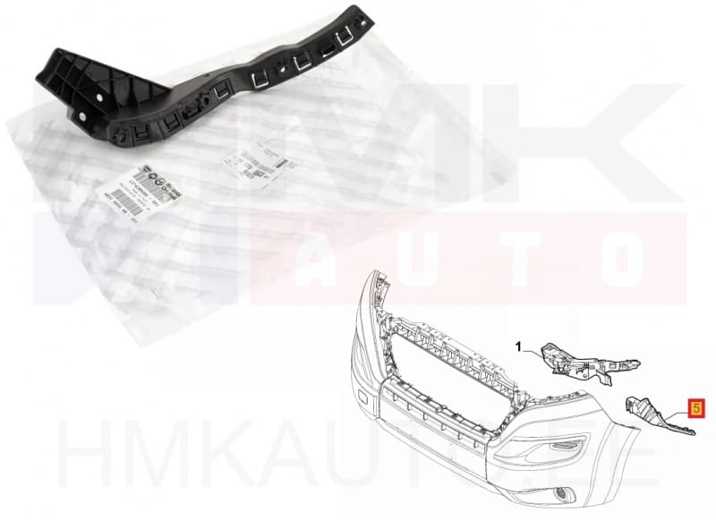 Esistange kandur vasak OEM Jumper/Boxer/Ducato 2014-