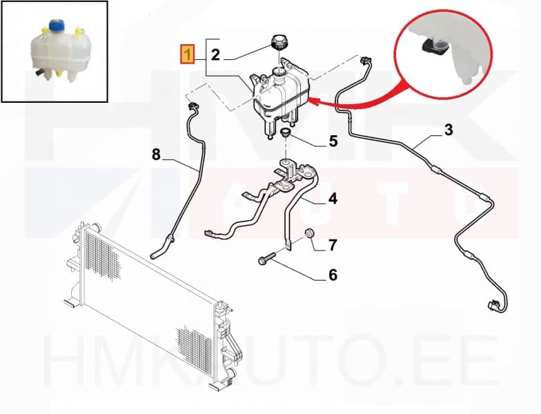 Jahutusvedeliku paisupaak OEM Jumper/Boxer/Ducato 2018- (anduriga)