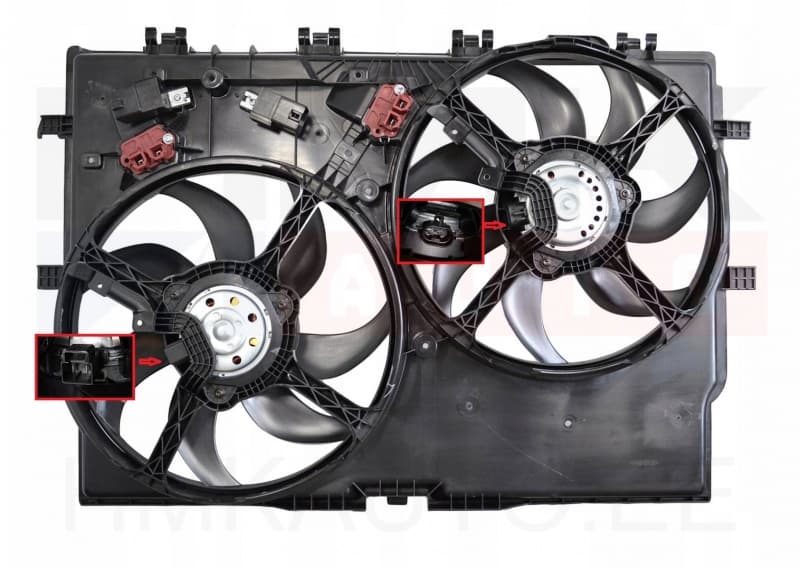 Jahutusventilaator  koos raamiga OEM Jumper/Boxer/Ducato 06-  (300/300W)