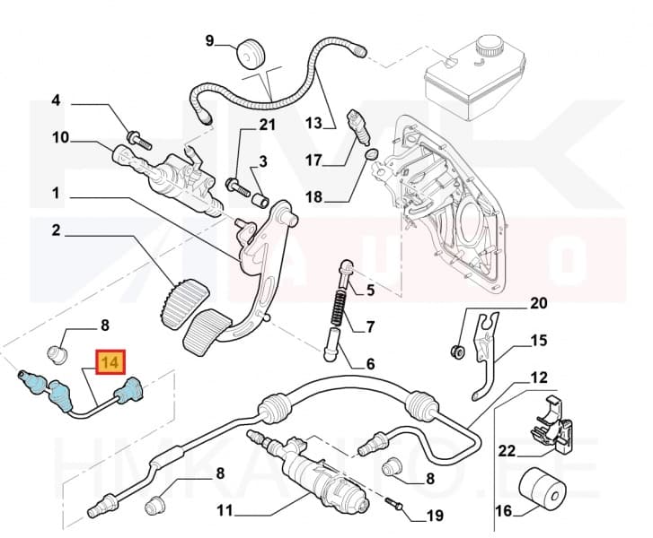 Sidurisilindri toru OEM Expert/Jumpy/Scudo 2007-