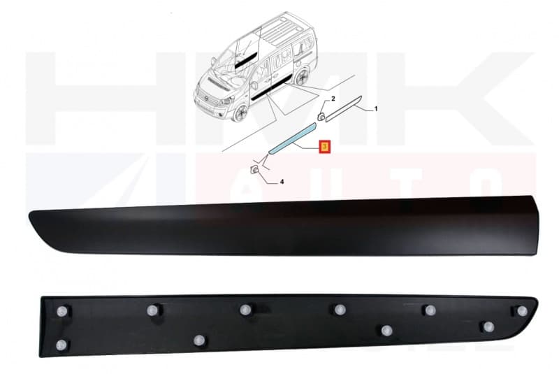 Esiukse liist vasak OEM Jumpy/Expert/Scudo 2006-2016