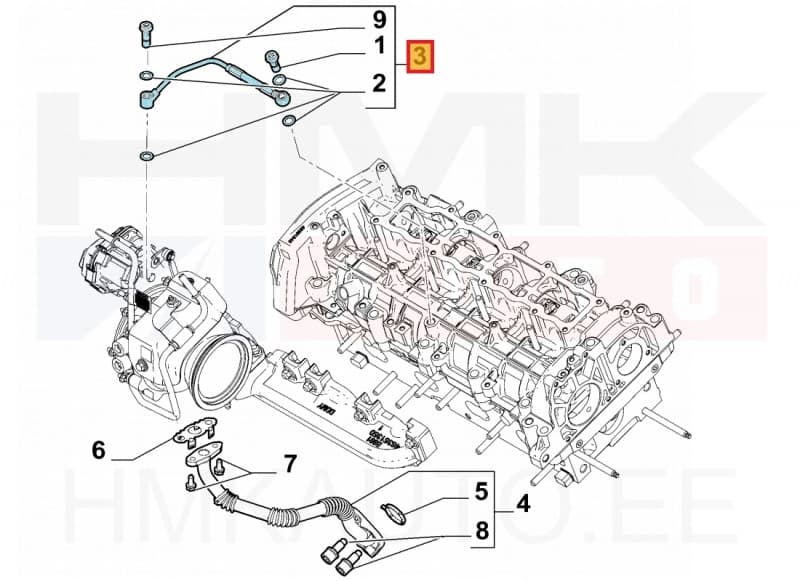 Turbo õlitustoru OEM Fiat Ducato MCA 2,2D 2021-  88/103kW