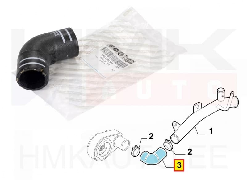 Jahutusvedeliku lõdvik õlijahutile OEM Fiat Ducato 2,3JTD 2011-