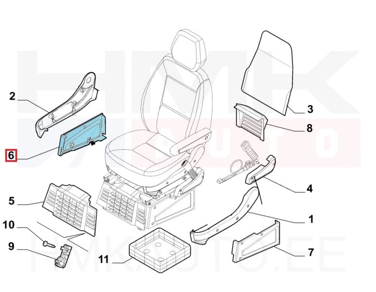Istme küljeplastik parem OEM Jumper/Boxer/Ducato 06- (reisijaiste LHD)