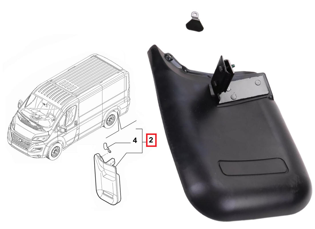 Porikumm tagumine vasak OEM Jumper/Boxer/Ducato 06- 16" (tiivalaiendiga)