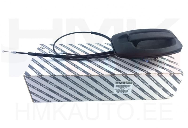 'Ukselink liuguksele, välimine parem OEM Jumper/Boxer/Ducato 2018- trossidega (must)