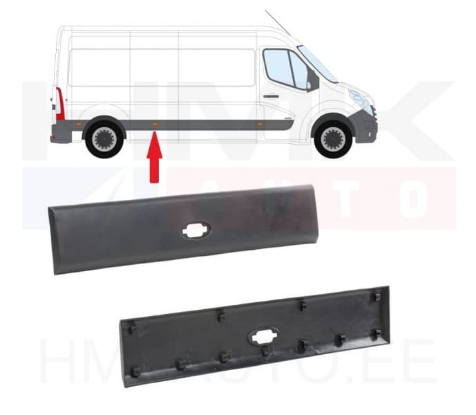 Küljeliist parem tuleauguga Renault Master 2010- (L3)