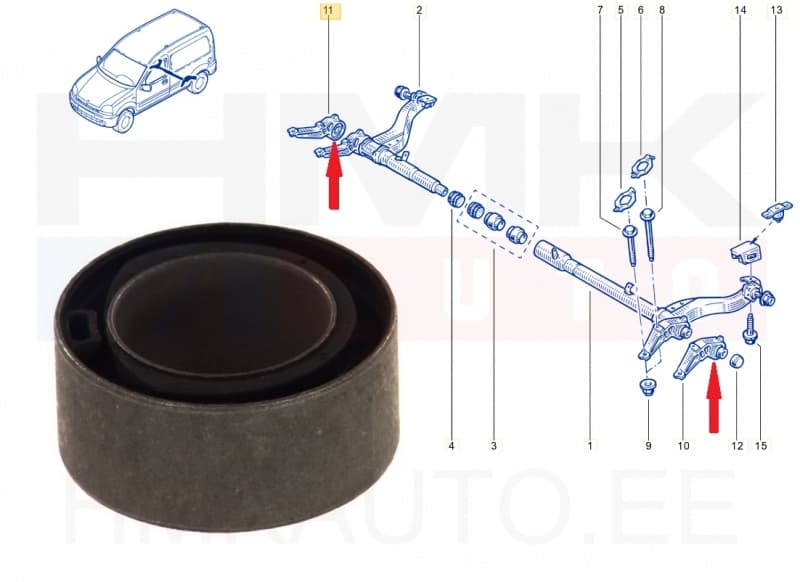 SOODUS!!! Tagasillatala puks Renault Kangoo 98-