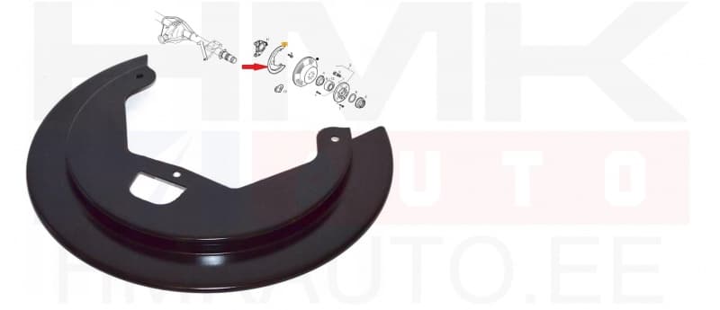 Piduriketta kaitseplekk tagumine OEM Iveco Daily 35C 2009-