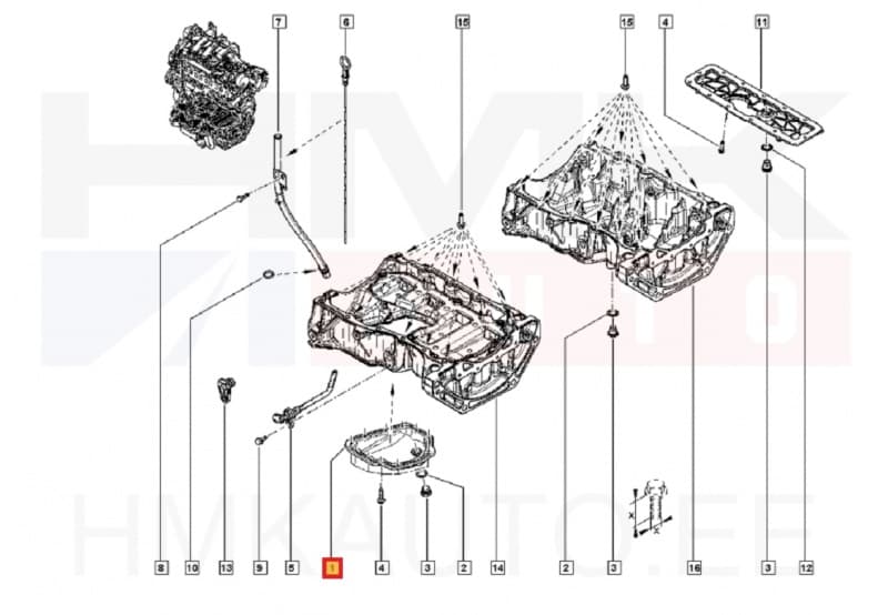 Õlivann alumine Renault 1,6dCi
