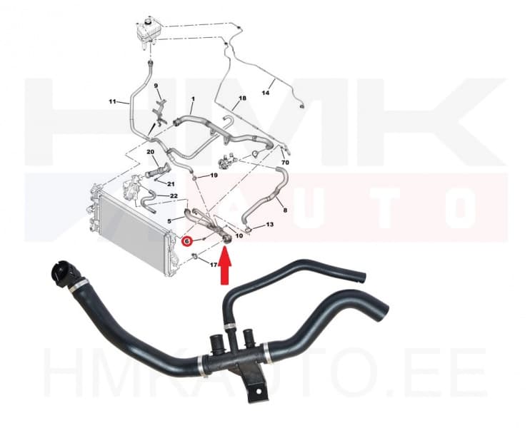 Jahutusvedeliku lõdvik Jumper/Boxer/Ducato 2,2HDI 2006-