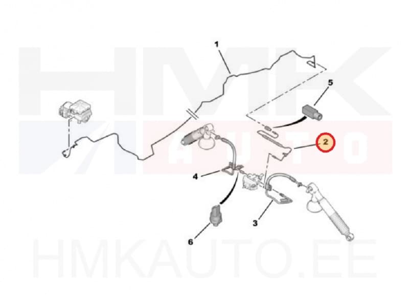 Tagavedrustuse hüdraulika toru vasak Citroen C5,C6