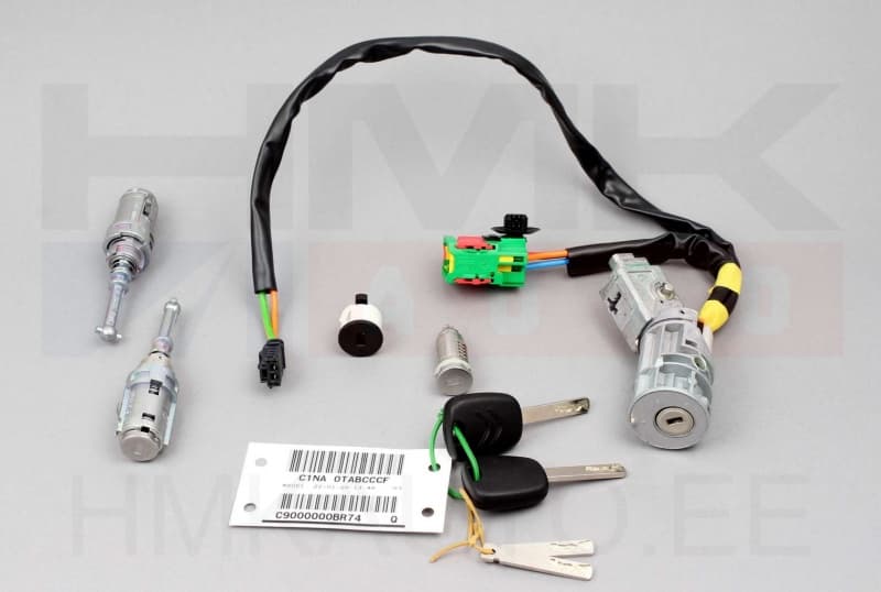 Lukkude komplekt koos süütelukuga Citroen C3