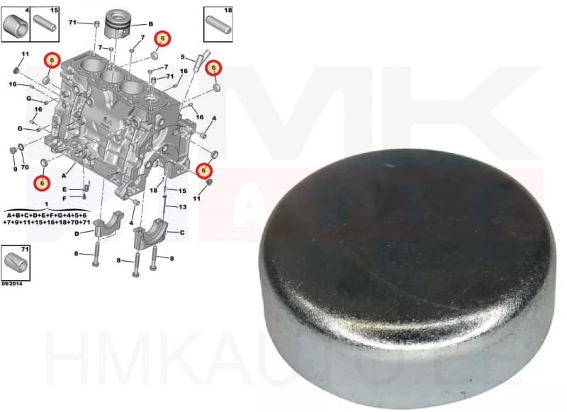 Külmakork 27mm OEM Citroen/Peugeot