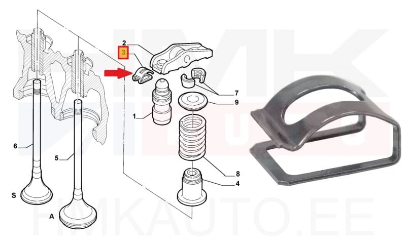 Nookuri klamber OEM Jumper/Boxer 2,0-2,2HDi DW10-DW12 mootorid