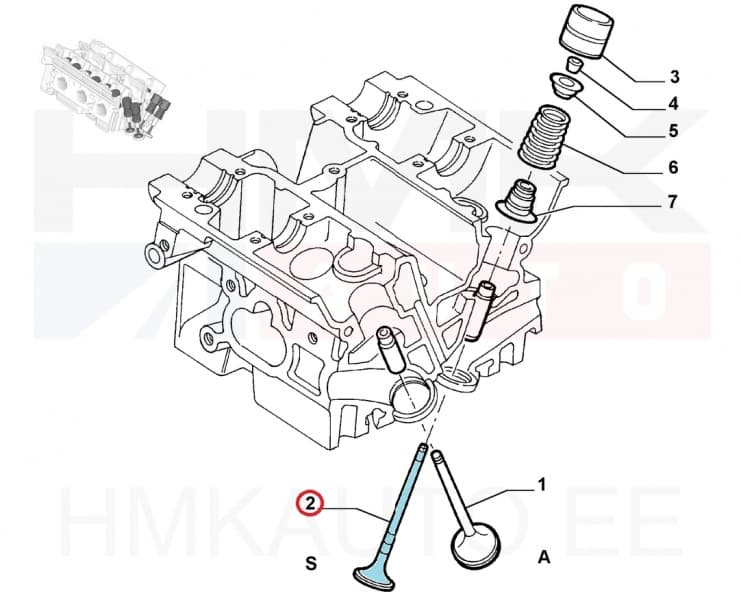 Klapp väljalase OEM Citroen/Peugeot/Fiat 2,0 16V  EW10