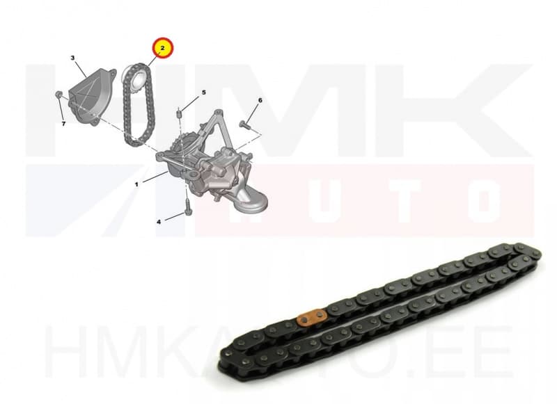 SOODUS!!! Õlipumba kett OEM Citroen/Peugeot