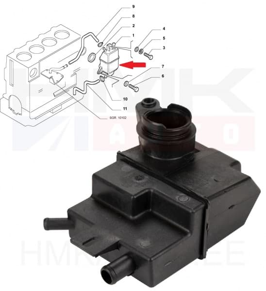 Karterituulutuse klapp/õliseparaator OEM Jumper/Boxer/Ducato 2,8HDi