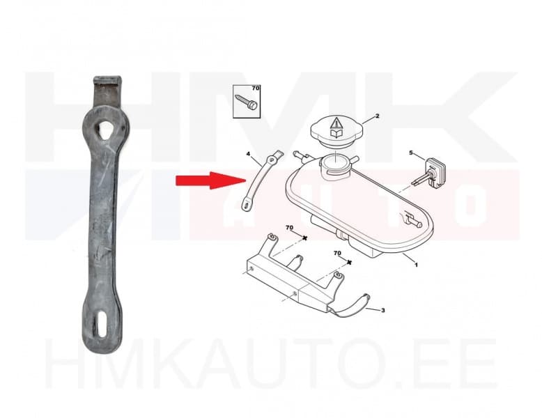 Paisupaagi kinnitusvits OEM Citroen/Peugeot