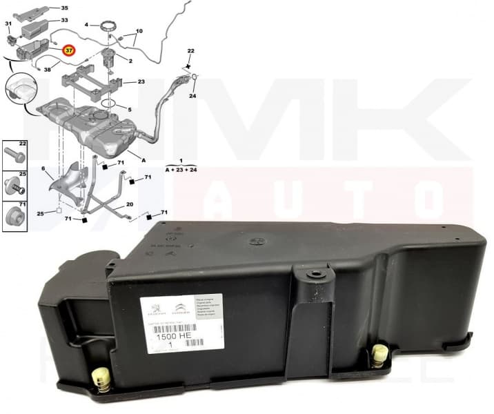 FAP filtri lisaaine paak OEM Citroen/Peugeot (alumine pool)