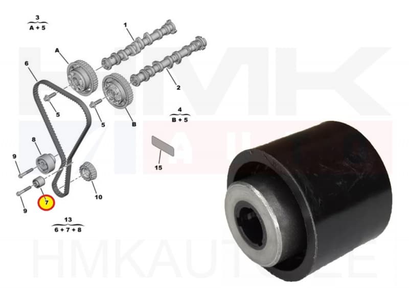 Hammasrihma juhtrull OEM Citroen/Peugeot 1,2THP EB2ADT