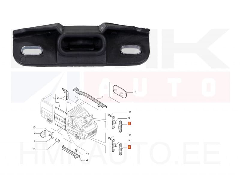 'Liugukse suunaja vastus OEM Jumper/Boxer/Ducato 2012-