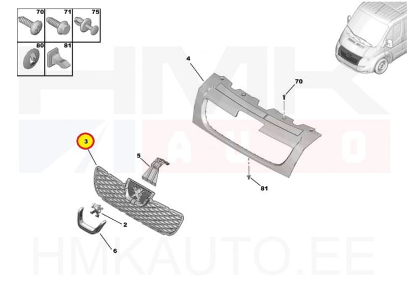 Iluvõre OEM Peugeot Boxer 2006-14