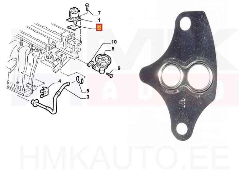 SOODUS!!! EGR klapi tihend OEM Citroen/Peugeot EW7/EW10
