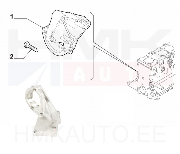 Veovõlli tugilaagri korpus OEM Jumper/Boxer 2,0/2,2BlueHDi 2016-